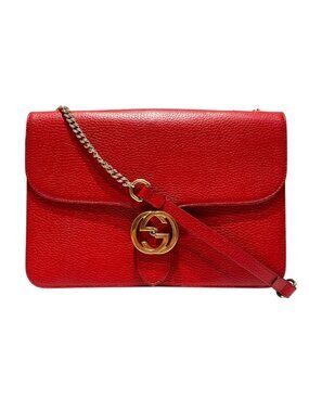 Gucci Interlocking Shoulder Bag Leather